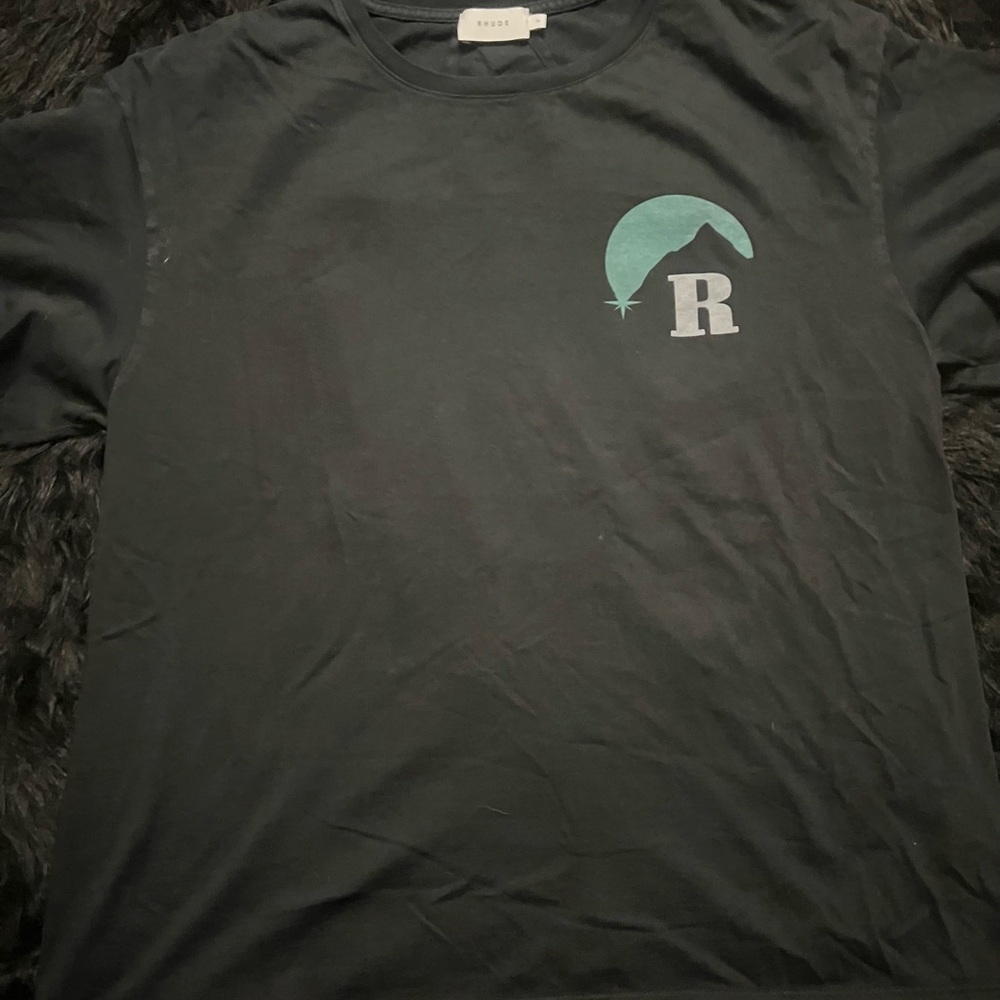 Rhude Black Graphic T-Shirt